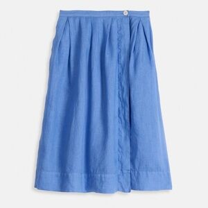 Alex Mill Linen Kelsey skirt in French blue